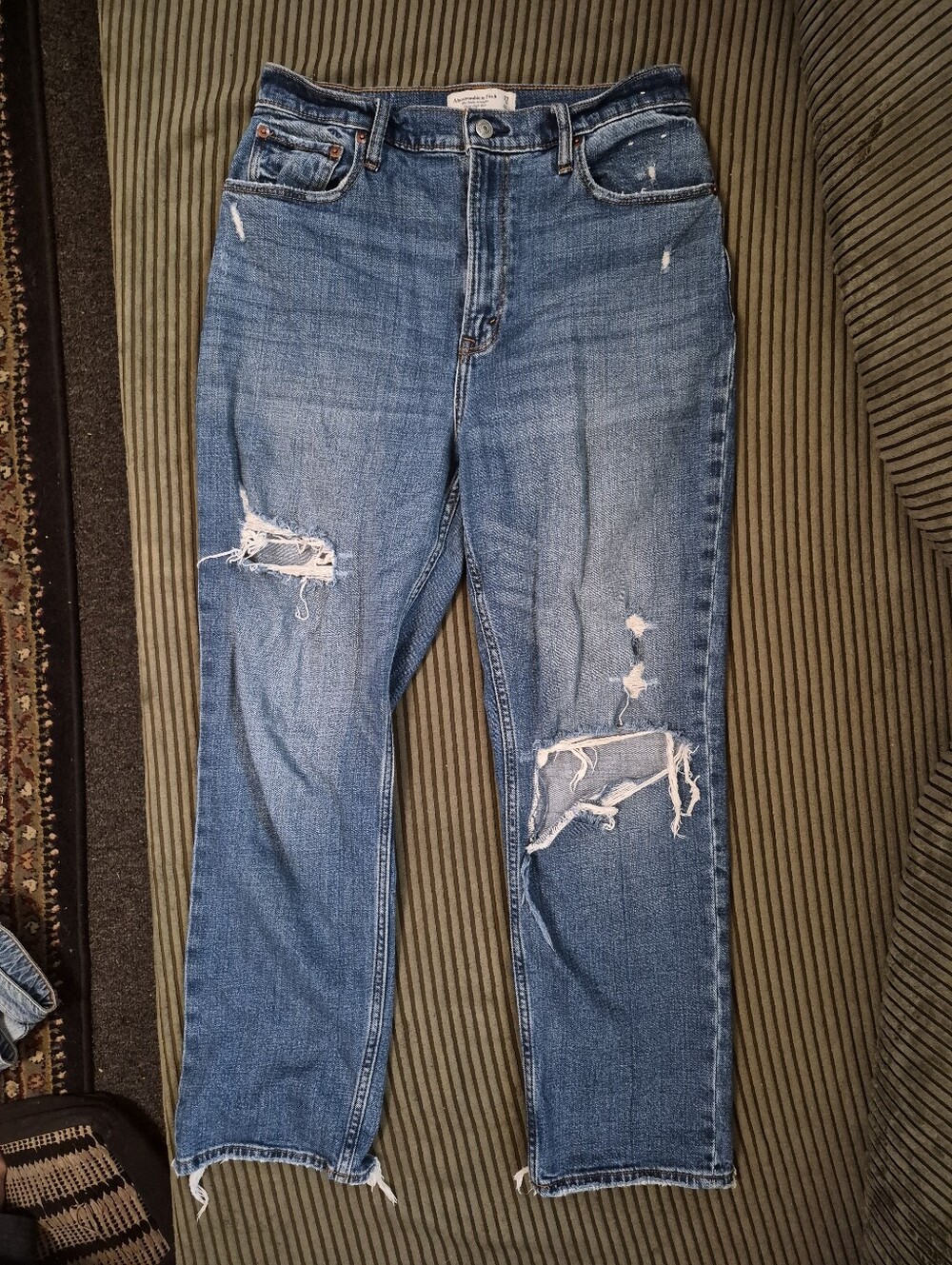 Abercrombie & Fitch Ankle Straight Utra High Rise Jeans - 29 / 8 Long Curve Love
